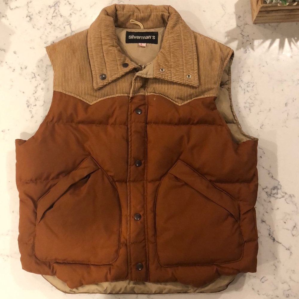 Vintage retro down vest